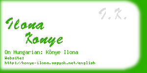 ilona konye business card